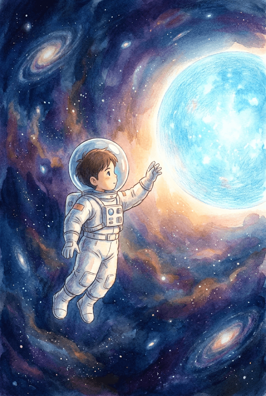 Der kleine Astronaut und der blaue Stern