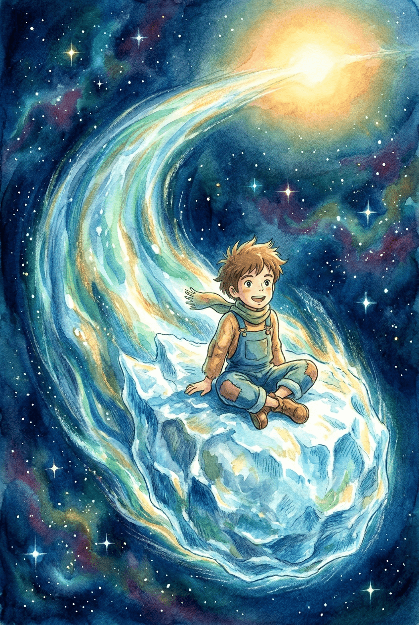 Der Junge, der Kometen reitet