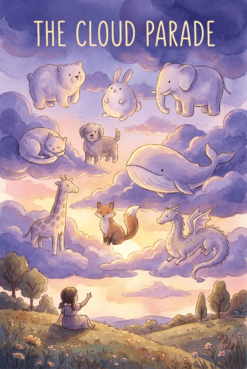 Die Zahl Neun — Neun Wolkentiere am Abendhimmel